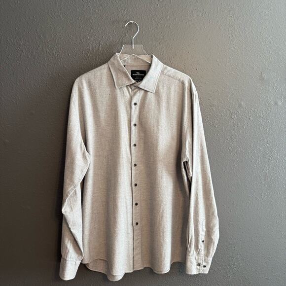 Rodd & Gunn Soft Flannel Light Gray Button Down Size 2XL - Picture 1 of 6